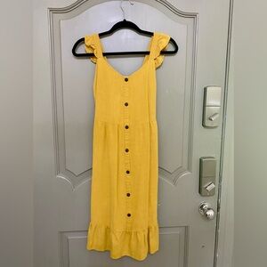 Yellow Button-Down Dress